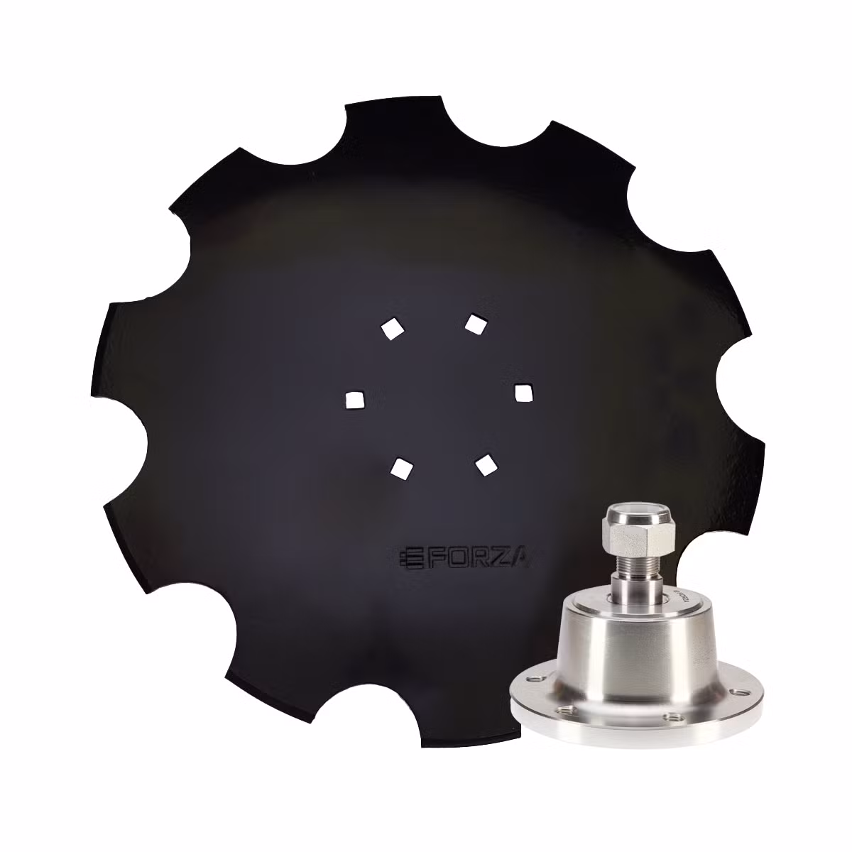 Talerz do talerzówki 510 mm x 3,5 mm, 6 otworów, stal sprężynowa + Piasta bezobsługowa stalowa 6 otworowa ODL004