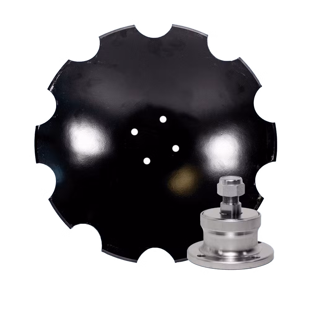 Talerz uzębiony 510 mm x 3,5 mm, 4 otwory, Z-10, stal węglowa + Piasta bezobsługowa BAA-0004