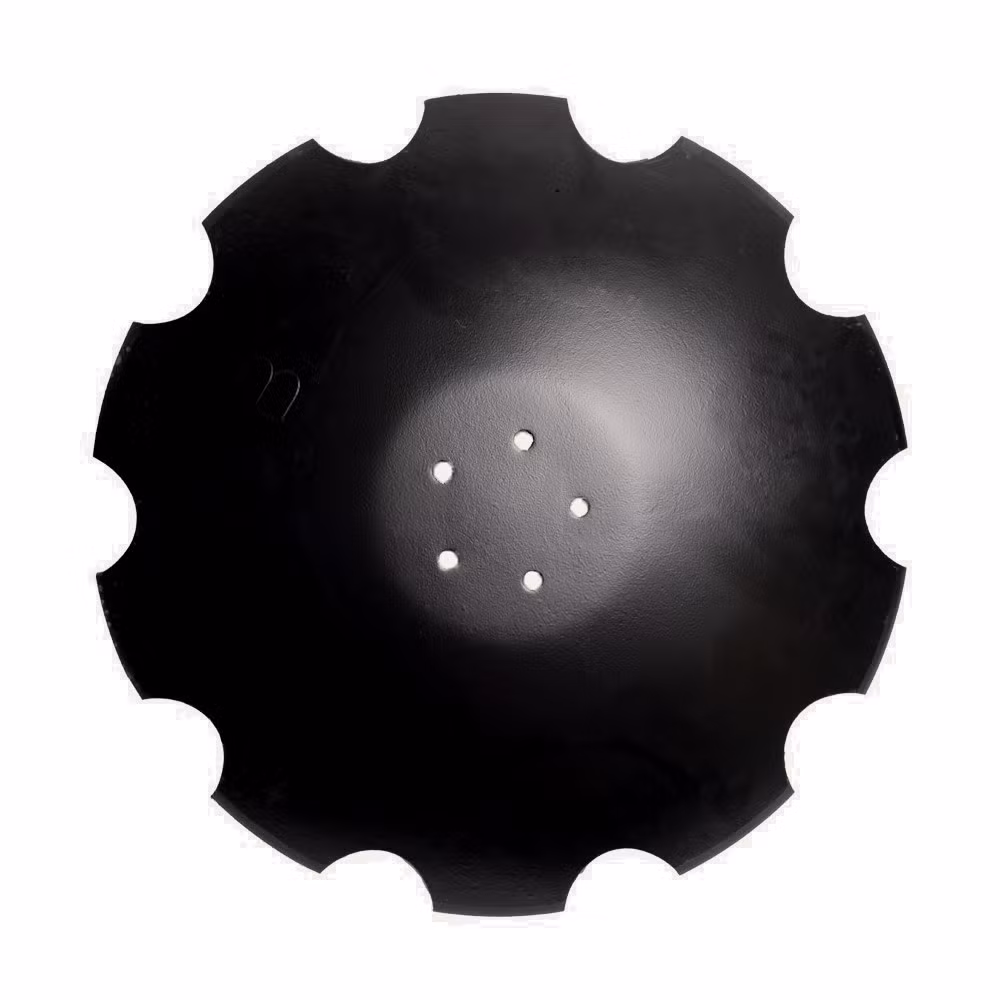 Talerz do talerzówki 610 mm x 5 mm, uzębiony, 5 otworów, Z-10, stal sprężynowa Talerz do talerzówki 560 mm x 4 mm, uzębiony, 5 otworów, Z-10, stal sprężynowa