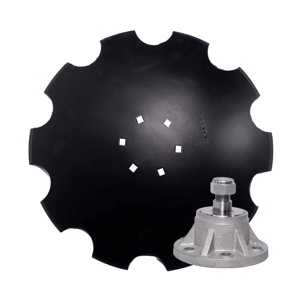 Talerz uzębiony 560 mm x 4 mm, 6 otworów, Z-10, stal węglowa + Piasta bezobsługowa ODL002