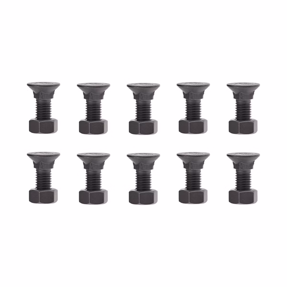 Śruba do lemieszy M12x35 klasa 10,9 z nakrętką - paczka 10 sztuk DIN 608 Śruba do lemieszy M12x35 klasa 10,9 z nakrętką - paczka 10 sztuk DIN 608