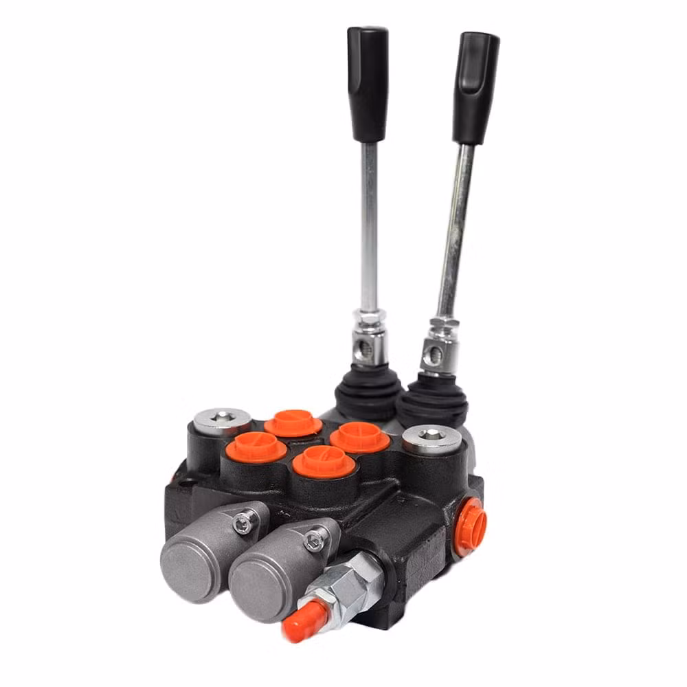 Rozdzielacz hydrauliczny 2 sekcyjny 40L sterowany dźwigniami Rozdzielacz hydrauliczny 2 sekcyjny 40L sterowany dźwigniami